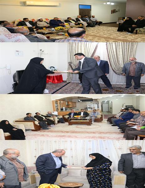 دیدار مشاور وزیر و مسئول هماهنگی در امور ایثارگران وزارت ارتباطات و فناوری اطلاعات با خانواده شهدا در خوزستان