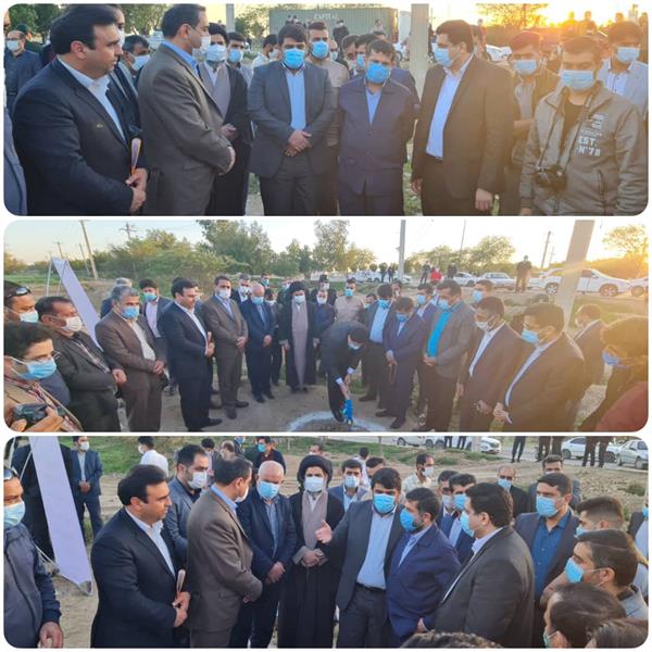 آئین کلنگ زنی پروژه شبکه فیبر نوری روستایی شهرستان هندیجان در استان خوزستان